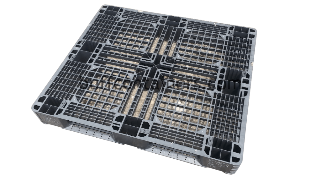 Light Plastic Returnable Pallet 43" x 37" Buff Containers