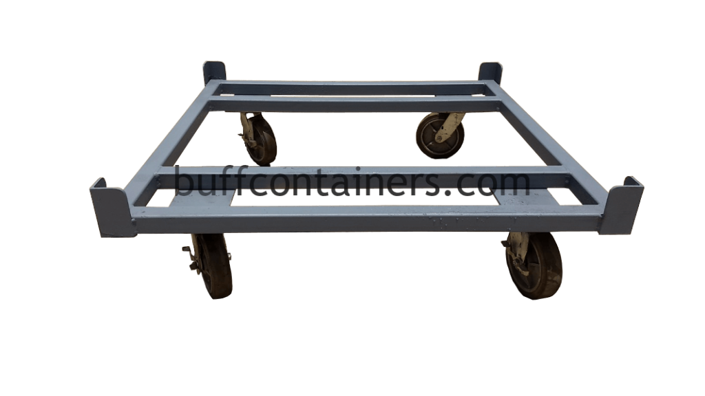 Durable Steel Dolly Cart for 48" x 45"Containers Buff Containers